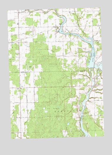 Edenville, MI USGS Topographic Map