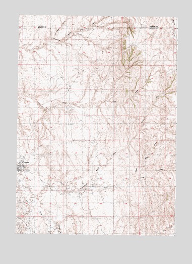 Edgerton, WY USGS Topographic Map