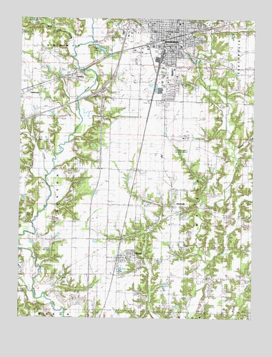 Effingham South, IL USGS Topographic Map