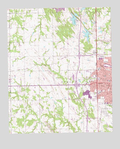Ardmore West, OK USGS Topographic Map