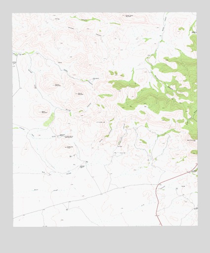 El Muerto Peak, TX USGS Topographic Map