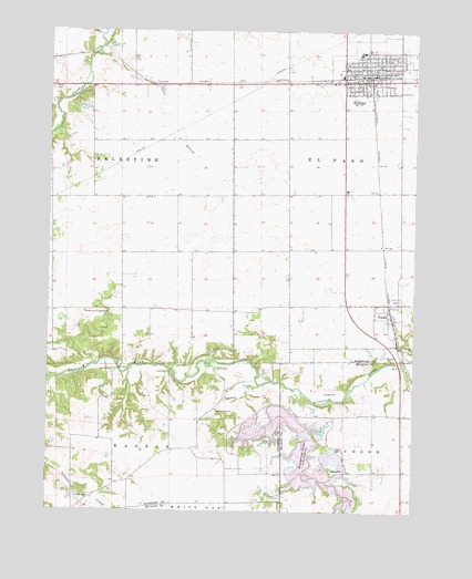 El Paso, IL USGS Topographic Map