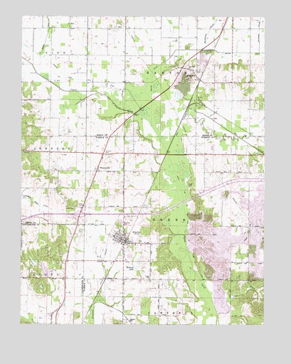 Elberfeld, IN USGS Topographic Map