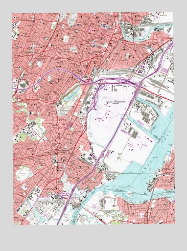 Elizabeth, NJ USGS Topographic Map