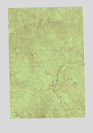Elizabeth Lake, ID USGS Topographic Map