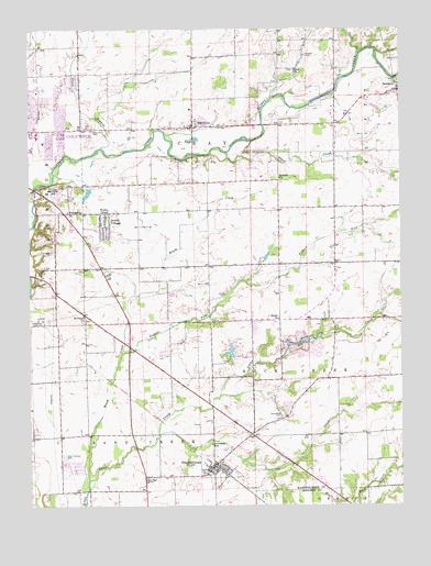 Elizabethtown, IN USGS Topographic Map