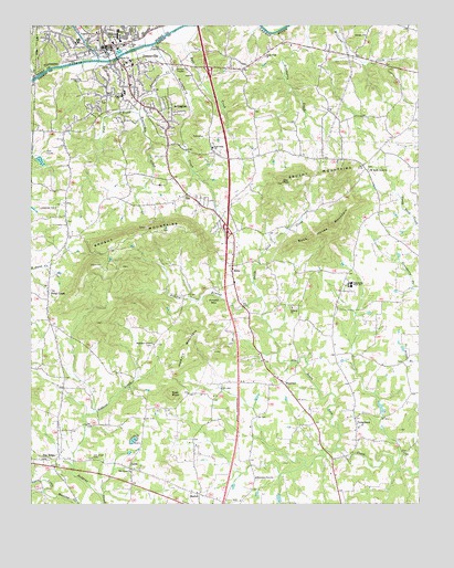 Elkin South, NC USGS Topographic Map