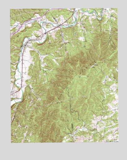 Elliston, VA USGS Topographic Map