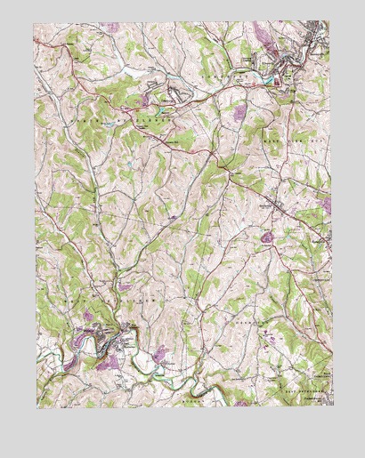 Ellsworth, PA USGS Topographic Map