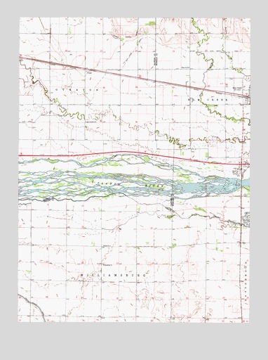 Elm Creek West, NE USGS Topographic Map