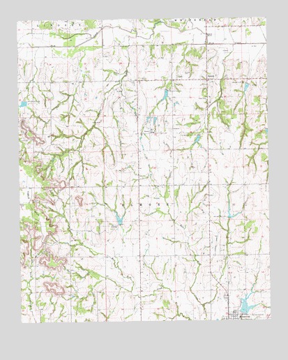 Elmore City North, OK USGS Topographic Map