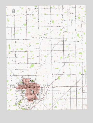 Elwood, IN USGS Topographic Map