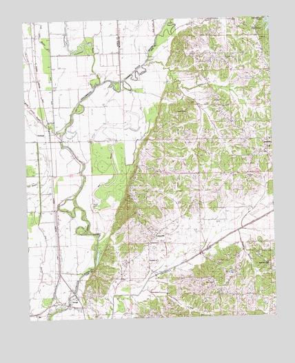 Arkabutla West, MS USGS Topographic Map