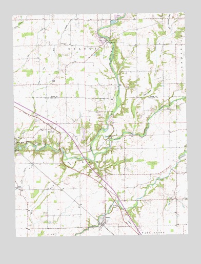 Adams, IN USGS Topographic Map