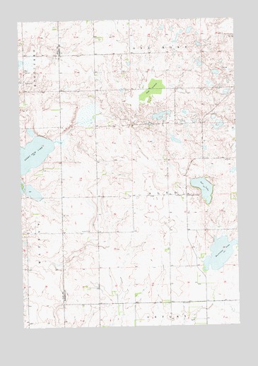 Enemy Swim Lake East, SD USGS Topographic Map