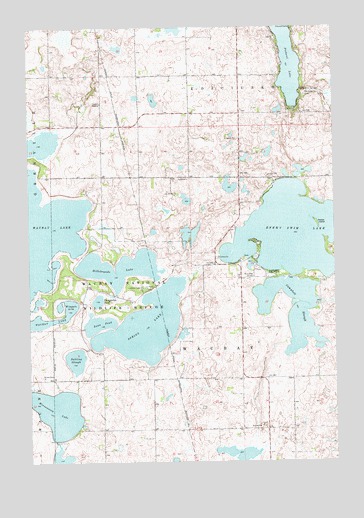 Enemy Swim Lake West, SD USGS Topographic Map