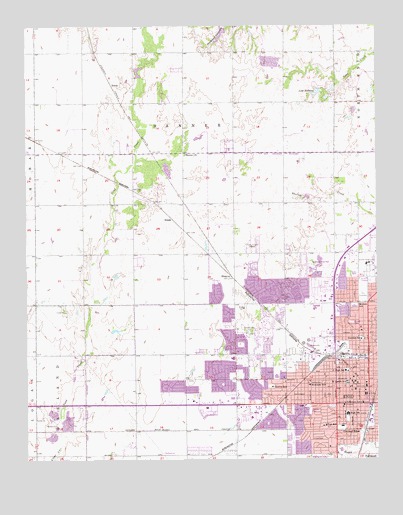 Enid West, OK USGS Topographic Map