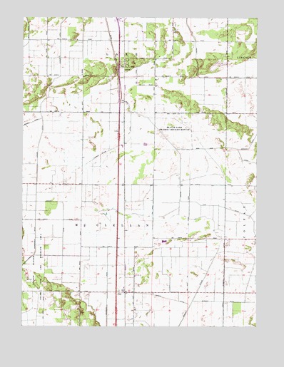 Enos, IN USGS Topographic Map