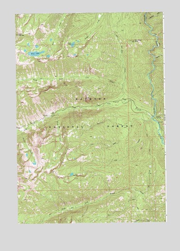 Enos Lake, ID USGS Topographic Map
