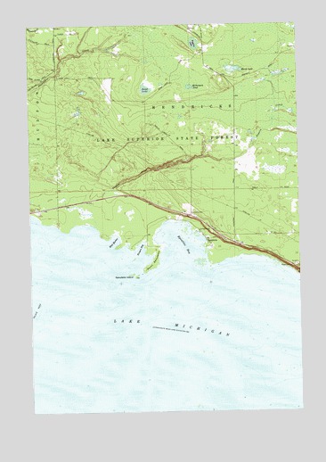 Epoufette, MI USGS Topographic Map