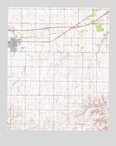 Erick, OK USGS Topographic Map