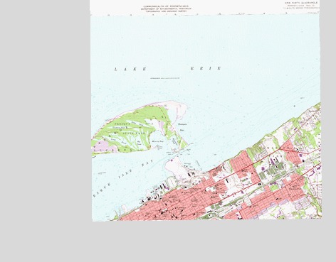 Erie North, PA USGS Topographic Map