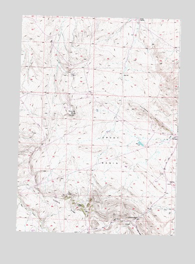 Ervay Basin, WY USGS Topographic Map