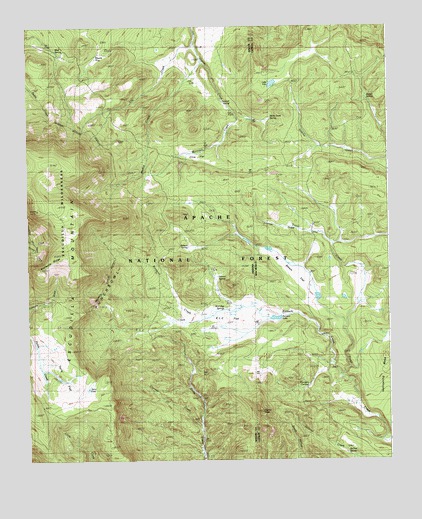 Escudilla Mountain, AZ USGS Topographic Map