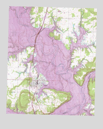Eufaula, OK USGS Topographic Map