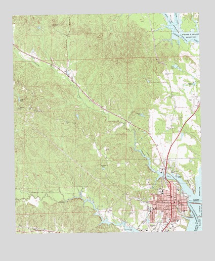 Eufaula North, AL USGS Topographic Map