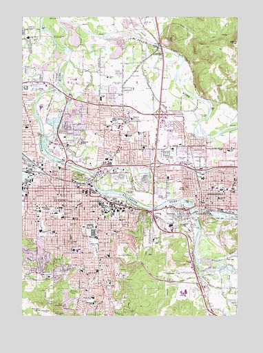 Eugene East, OR USGS Topographic Map