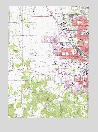 Eugene West, OR USGS Topographic Map