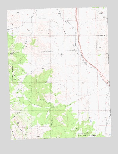 Evans Canyon, CA USGS Topographic Map