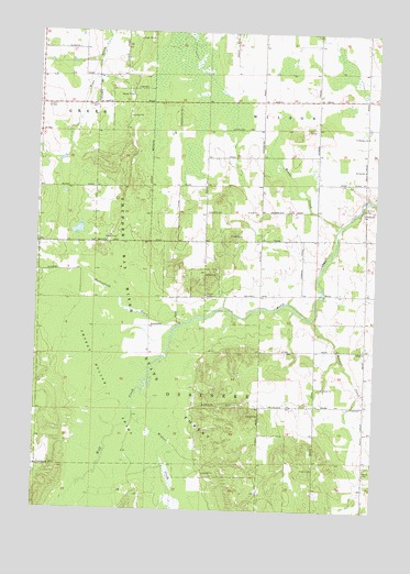 Evans Creek, MI USGS Topographic Map