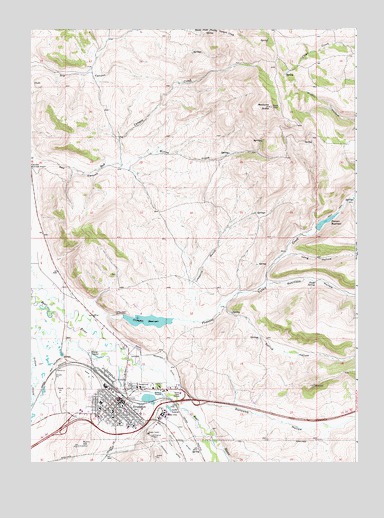 Evanston, WY USGS Topographic Map
