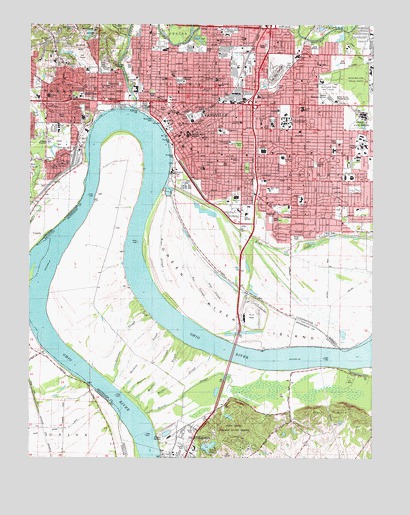 Evansville South, IN USGS Topographic Map