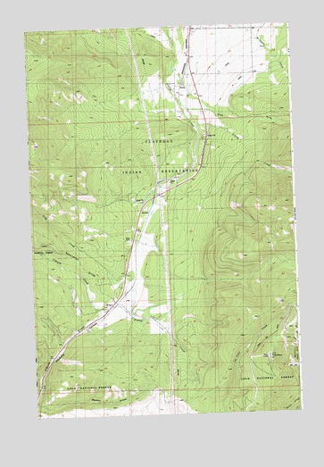 Evaro, MT USGS Topographic Map