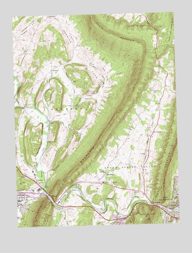 Everett West, PA USGS Topographic Map