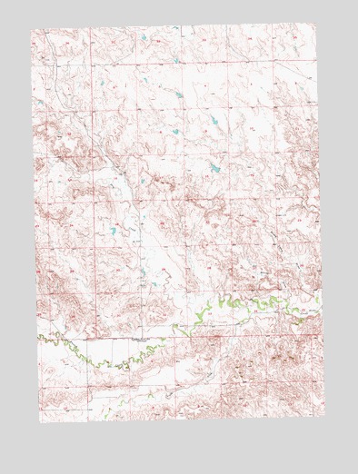 Fairburn NE, SD USGS Topographic Map