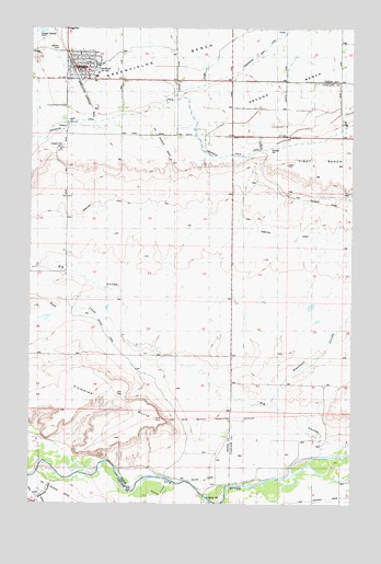 Fairfield, MT USGS Topographic Map