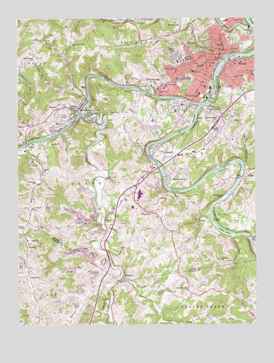 Fairmont West, WV USGS Topographic Map