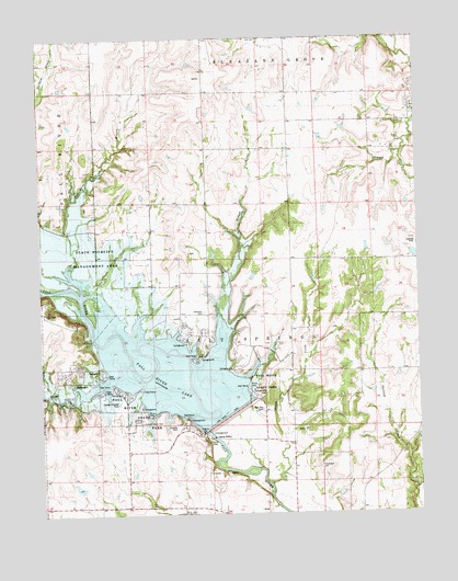 Fall River Lake, KS USGS Topographic Map