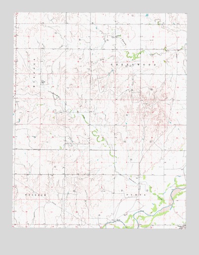 Fargo NW, OK USGS Topographic Map
