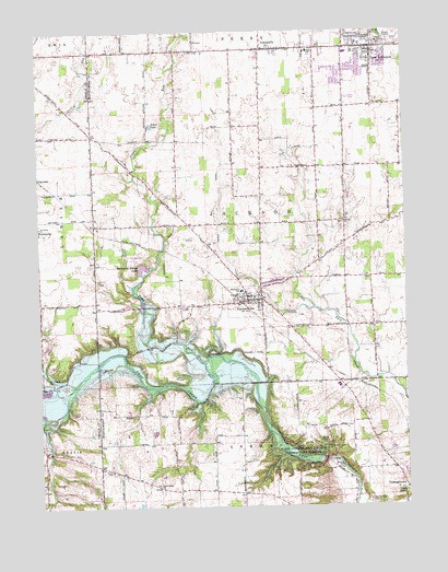 Farmersville, OH USGS Topographic Map