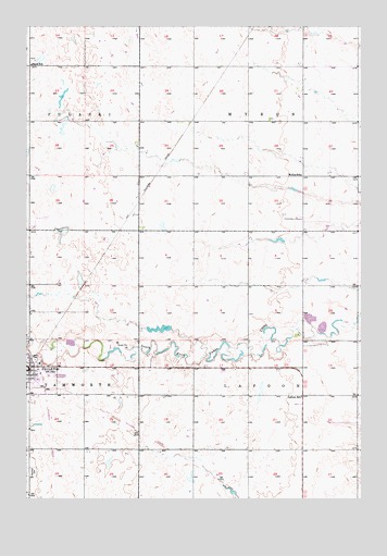 Faulkton East, SD USGS Topographic Map