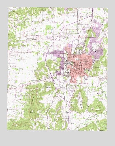 Fayetteville, AR USGS Topographic Map