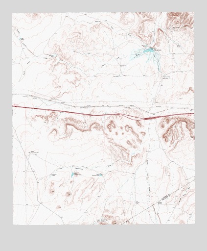 Fencepost Draw, TX USGS Topographic Map