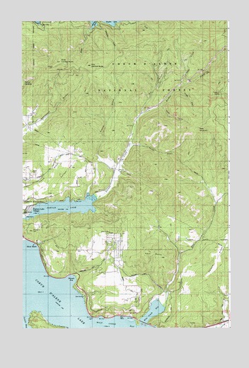 Fernan Lake, ID USGS Topographic Map
