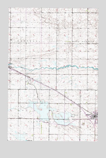 Fessenden West, ND USGS Topographic Map