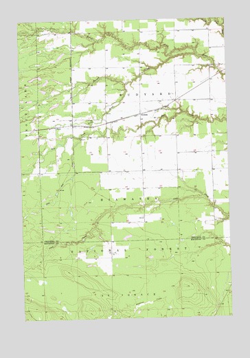 Fibre, MI USGS Topographic Map